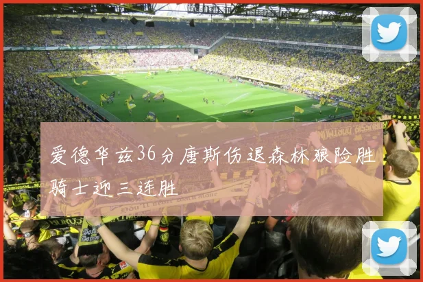 爱德华兹36分唐斯伤退森林狼险胜骑士迎三连胜